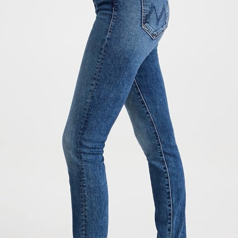 MOTHER -The Looker Ankle Fray Jeans, Need for Speed, Blue, Size 26 - Picture 5 of 5